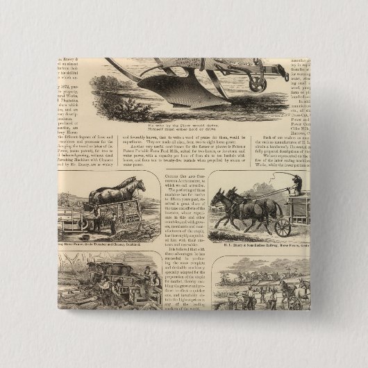 HL Emory en Sons Vierkante Button 5,1 Cm (Voorkant)