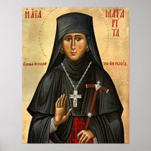 Hl. Margarita de Nieuwe Martelares Orthodoxe Icoon Poster