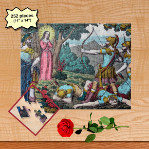 Hl. Philomena wordt beschoten met pijlen Legpuzzel