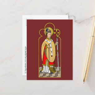 Hl. Thomas Becket met Zwaard (M 033; Gekleurd) Briefkaart
