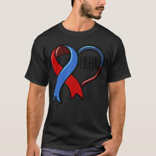 HLHS CHD Awareness Blue and Red Ribbon T-shirt