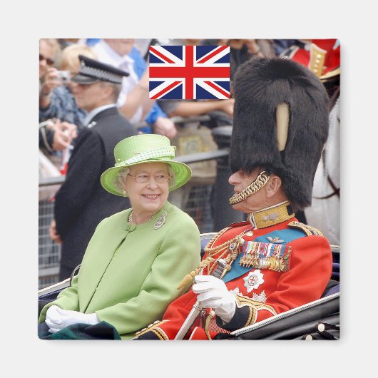 HM Queen Elizabeth-Duke of Edinburgh Magneet (Voorkant)