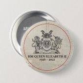 HM Queen Elizabeth II 1926-2022 Button (Voorkant /achterkant)