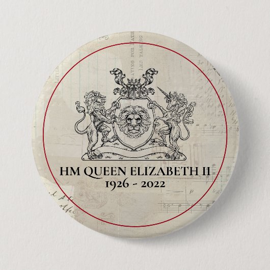 HM Queen Elizabeth II 1926-2022 Button (Voorkant)
