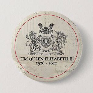 HM Queen Elizabeth II 1926-2022 Button