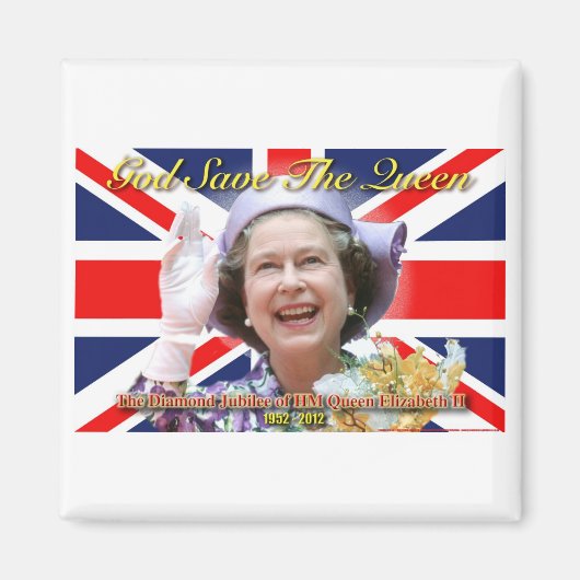 HM Queen Elizabeth II Diamond Jubilee Magneet (Voorkant)