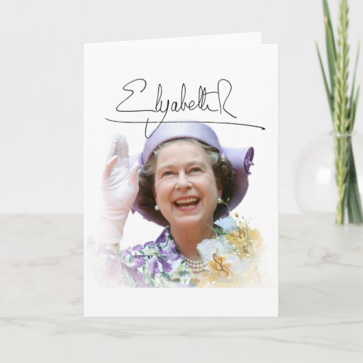 HM Queen Elizabeth II Kaart (Voorkant)