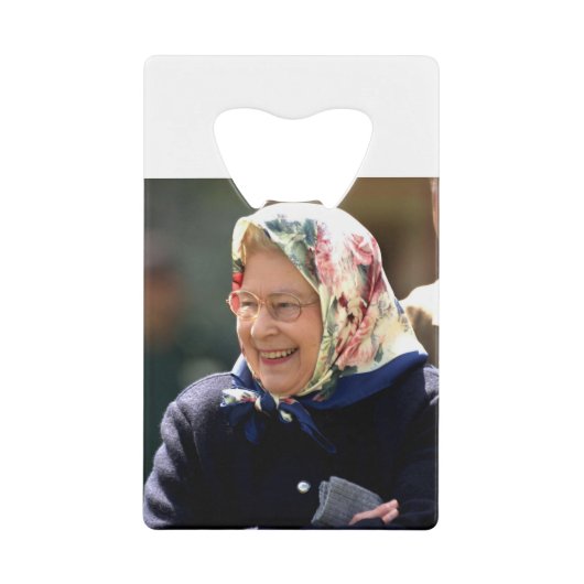 HM Queen Elizabeth II Kredietkaart Flessenopener (Voorkant)