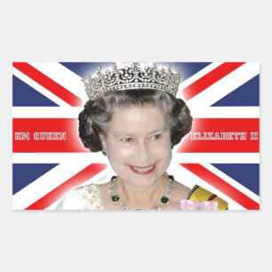 HM Queen Elizabeth II - Pro foto Rechthoekige Sticker