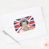 HM Queen Elizabeth II - Pro foto Ronde Sticker (Envelop)