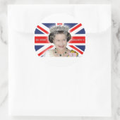HM Queen Elizabeth II - Pro foto Ronde Sticker (Tas)