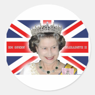HM Queen Elizabeth II - Pro foto Ronde Sticker