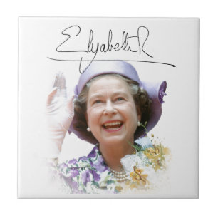 HM Queen Elizabeth II Tegeltje