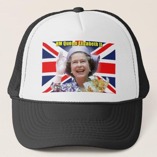 HM Queen Elizabeth II Trucker Pet (Voorkant)