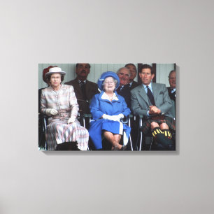 HM Queen Elizabeth, The Queen Moeder 1988 Canvas Afdruk