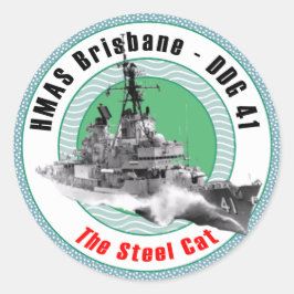 HMAS Brisbane DDG 41 Ronde Sticker