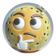 Hmm…– Denkende Pickleball Emoji Sticker
