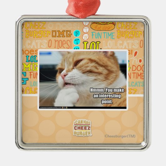 Hmmm. Metalen Ornament (Voorkant)