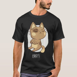 Hmph! Kat die mokt Anti-sociale kat voor grappige T-shirt