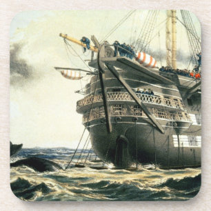 HMS Agamemnon die de oorspronkelijke Atlantische k Drankjes Onderzetter