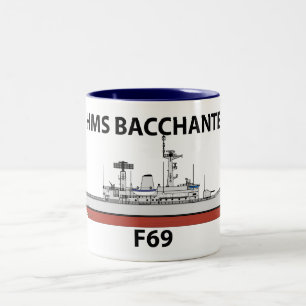 HMS Bacchante, orig config Tweekleurige Koffiemok