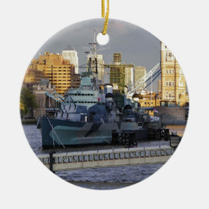 HMS Belfast. Keramisch Ornament