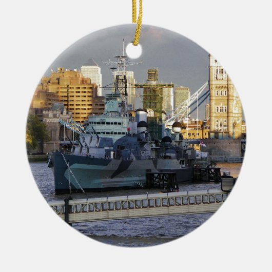 HMS Belfast. Keramisch Ornament (Voorkant)