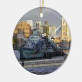 HMS Belfast. Keramisch Ornament (Links)