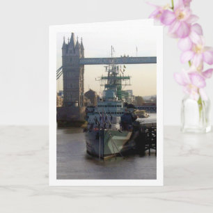 HMS Belfast op de Theems, Londen Kaart
