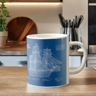 HMS Bounty - Schip Blauwdruk Plannen ABD Koffiemok