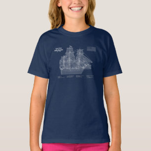 HMS Bounty - Schip Blauwdruk Plannen ABD T-shirt