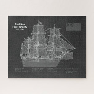 HMS Bounty - Ship Blueprint Plans PD Legpuzzel