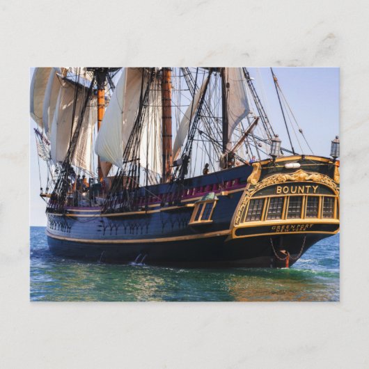 HMS Bounty Tall Ship Briefkaart (Voorkant)