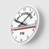 HMS DIOMEDE - F16 - LEANDER ORIG RONDE KLOK (Hoek)