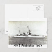 HMS Frobisher Briefkaart (Voorkant / Achterkant)