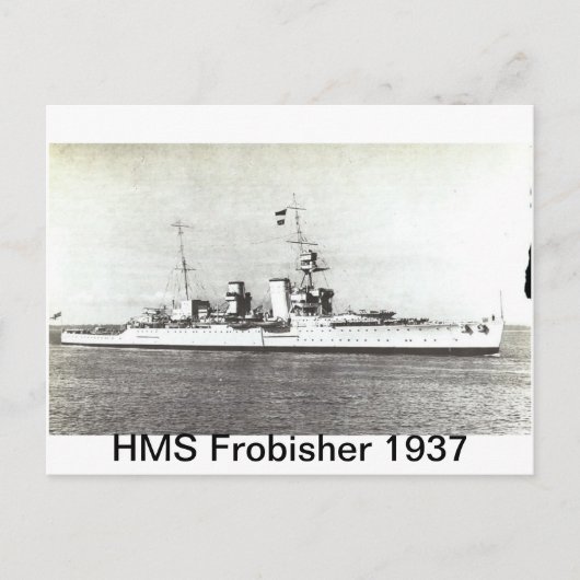 HMS Frobisher Briefkaart (Voorkant)