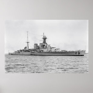 HMS Hood (51) - 17 maart 1924 Poster