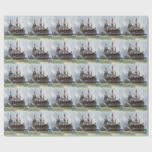 HMS Implacable een 74-kanons schip van de derde kl Cadeaupapier