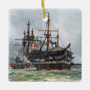 HMS Implacable een 74-kanons schip van de derde kl Keramisch Ornament