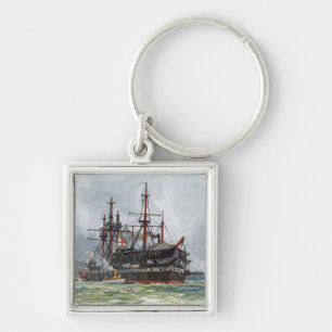 HMS Implacable een 74-kanons schip van de derde kl Sleutelhanger