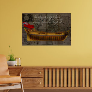 HMS Jersey Lijnschip Historische Schilderij Poster