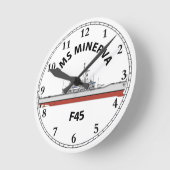 HMS MINERVA - F45 - LEANDER ORIG RONDE KLOK (Hoek)