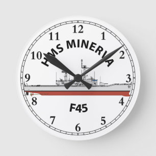 HMS MINERVA - F45 - LEANDER ORIG RONDE KLOK