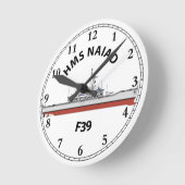 HMS NAIAD - F39 - LEANDER ORIG RONDE KLOK (Hoek)