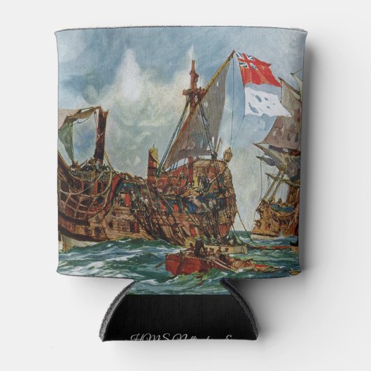 HMS Nottingham en slagschip Mars 1703 Blikjeskoeler (Voorkant)