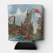 HMS Nottingham en slagschip Mars 1703 Blikjeskoeler (Achterkant)