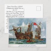 HMS Nottingham en slagschip Mars 1703 Briefkaart (Voorkant / Achterkant)