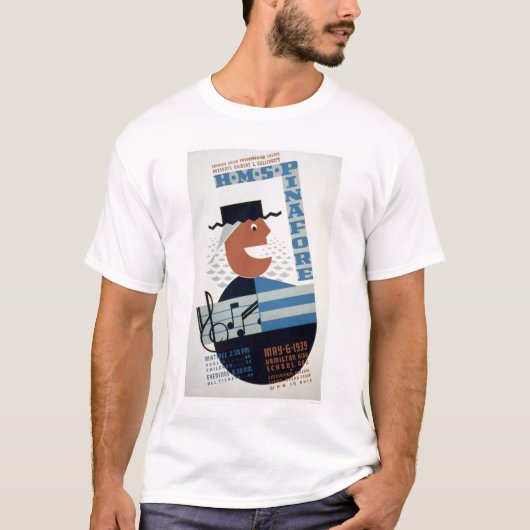 HMS Pinafore Musical 1939 WPA T-shirt (Voorkant)