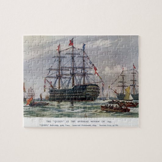 HMS Queen Zeeslag 1839 Legpuzzel (Horizontaal)