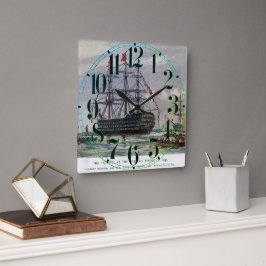 HMS Queen Zeeslag 1839 Vierkante Klok